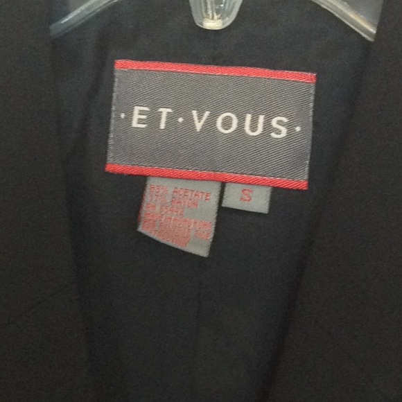 ET VOUS | Blazer Vest | size S | black sleeveless - Picture 3 of 5